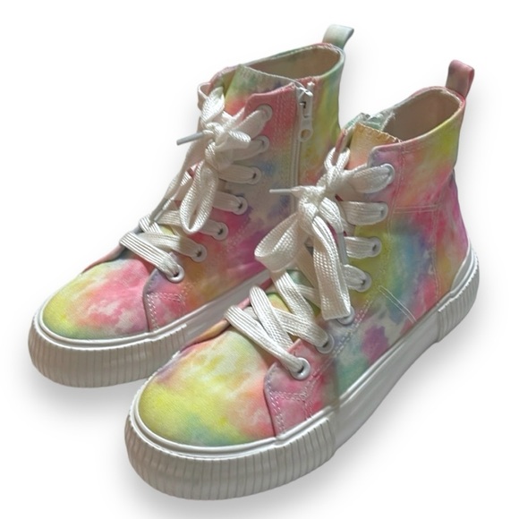Cat & Jack Other - Girls' Cora Tie-Dye Zipper Lace-Up Hi-Top Sneakers 2021 Cat & Jack Size 1, NWOT